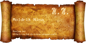Moldrik Nina névjegykártya